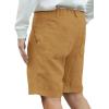 imageRuncati Mens Cotton Linen Flat Front Shorts Button Up Closure Elastic Waist Regular Fit Summer Beach Shorts