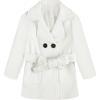 imageRuncati Baby Kids Boys Girls Classic Wool Blend Coat Winter Double Breasted Trench Coat Outwear Pea Coat Jacket with BeltWhite