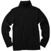 imageMens Sweaters Turtleneck Cable Knitted Pullover Long Sleeve Slim Fit Chunky Casual Fall Winter Warm CardigansBlack