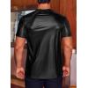 imageRuncati Mens 70s Metallic Shirts Short Sleeve V Neck Gold TShirt Disco Party Club Tee Tops