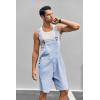 imageRuncati Mens Casual Bib Overall Shorts Lightweight Cotton Loose Fit Denim Jumpersuit Walkshort Pockets RompersBlue