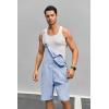 imageRuncati Mens Casual Bib Overall Shorts Lightweight Cotton Loose Fit Denim Jumpersuit Walkshort Pockets RompersBlue