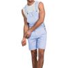 imageRuncati Mens Casual Bib Overall Shorts Lightweight Cotton Loose Fit Denim Jumpersuit Walkshort Pockets RompersBlue