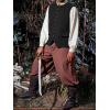imageRuncati Mens Colonial Vest Renaissance Medieval Viking Costume Gothic Steampunk Halloween Retro WaistcoatBlack