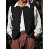 imageRuncati Mens Colonial Vest Renaissance Medieval Viking Costume Gothic Steampunk Halloween Retro WaistcoatBlack