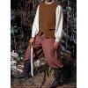 imageRuncati Mens Colonial Vest Renaissance Medieval Viking Costume Gothic Steampunk Halloween Retro WaistcoatBrown