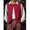 imageRuncati Mens Colonial Vest Renaissance Medieval Viking Costume Gothic Steampunk Halloween Retro WaistcoatRed