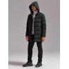 imageRuncati Mens Hooded Puffer Coat Long Warm Winter Jacket Thicken Padded with HoodBlack