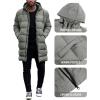 imageRuncati Mens Hooded Puffer Coat Long Warm Winter Jacket Thicken Padded with HoodGray