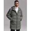 imageRuncati Mens Hooded Puffer Coat Long Warm Winter Jacket Thicken Padded with HoodGray