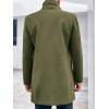 imageRuncati Mens Mid Long Trench Coat Winter Double Breasted Pea Coat Casual Business Warm OvercoatArmy Green
