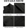 imageRuncati Mens Mid Long Trench Coat Winter Double Breasted Pea Coat Casual Business Warm OvercoatBlack