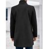 imageRuncati Mens Mid Long Trench Coat Winter Double Breasted Pea Coat Casual Business Warm OvercoatBlack