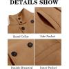 imageRuncati Mens Mid Long Trench Coat Winter Double Breasted Pea Coat Casual Business Warm OvercoatBrown