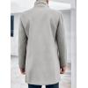 imageRuncati Mens Mid Long Trench Coat Winter Double Breasted Pea Coat Casual Business Warm OvercoatGrey