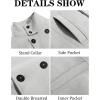 imageRuncati Mens Mid Long Trench Coat Winter Double Breasted Pea Coat Casual Business Warm OvercoatGrey