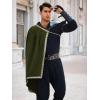 imageRuncati Mens Renaissance Shawl Half Shoulder Cape Medieval Samurai Cloak LARP Warrior Ren Faire Halloween CostumeArmy Green