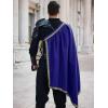 imageRuncati Mens Renaissance Shawl Half Shoulder Cape Medieval Samurai Cloak LARP Warrior Ren Faire Halloween CostumeBlue