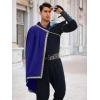 imageRuncati Mens Renaissance Shawl Half Shoulder Cape Medieval Samurai Cloak LARP Warrior Ren Faire Halloween CostumeBlue