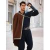 imageRuncati Mens Renaissance Shawl Half Shoulder Cape Medieval Samurai Cloak LARP Warrior Ren Faire Halloween CostumeBrown