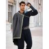 imageRuncati Mens Renaissance Shawl Half Shoulder Cape Medieval Samurai Cloak LARP Warrior Ren Faire Halloween CostumeDark Grey