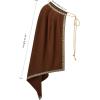 imageRuncati Mens Renaissance Shawl Half Shoulder Cape Medieval Samurai Cloak LARP Warrior Ren Faire Halloween CostumePurple