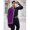 imageRuncati Mens Renaissance Shawl Half Shoulder Cape Medieval Samurai Cloak LARP Warrior Ren Faire Halloween CostumePurple