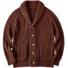 imageRuncati Mens Shawl Collar Cardigan Sweaters Button Down Open Front Knitwear Cable Knitted Ribbed Jackets OutwearBrown