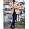 imageRuncati Mens Trench Coat Single Breasted Mid Length Slim Fit Notch Lapel Windbreaker JacketsBeige
