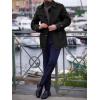imageRuncati Mens Trench Coat Single Breasted Mid Length Slim Fit Notch Lapel Windbreaker JacketsBlack