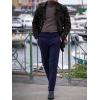 imageRuncati Mens Trench Coat Single Breasted Mid Length Slim Fit Notch Lapel Windbreaker JacketsBlack