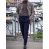 imageRuncati Mens Trench Coat Single Breasted Mid Length Slim Fit Notch Lapel Windbreaker JacketsDark Gray