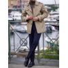 imageRuncati Mens Trench Coat Single Breasted Mid Length Slim Fit Notch Lapel Windbreaker JacketsKhaki
