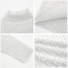 imageRuncati Mens Turtleneck Sweater Cable Knitted Pullover Slim Fit Long Sleeve Chunky Casual Winter Thermal Twisted SweatersWhite