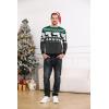 imageRuncati Mens Ugly Christmas Sweater Pullover Long Sleeve Reindeer Snowflake Soft Knitted SweatersGreen