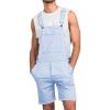 imageRuncati Mens Casual Bib Overall Shorts Lightweight Cotton Loose Fit Denim Jumpersuit Walkshort Pockets RompersBlue