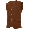 imageRuncati Mens Colonial Vest Renaissance Medieval Viking Costume Gothic Steampunk Halloween Retro WaistcoatBrown