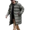 imageRuncati Mens Hooded Puffer Coat Long Warm Winter Jacket Thicken Padded with HoodGray