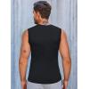 imageRuncati Mens Athletic Compression Shirts Sleeveless Workout Tank Top Slimming Body Shaper Vest Sports Base Layer UndershirtBlack