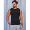 imageRuncati Mens Athletic Compression Shirts Sleeveless Workout Tank Top Slimming Body Shaper Vest Sports Base Layer UndershirtBlack