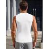 imageRuncati Mens Athletic Compression Shirts Sleeveless Workout Tank Top Slimming Body Shaper Vest Sports Base Layer UndershirtWhite