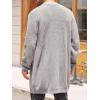 imageRuncati Mens Cardigan Sweater Casual Cable Knit V Neck Open Front Ribbed Long Winter SweatersGray
