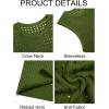 imageRuncati Mens Knit Sleeveless Tank Tops Casual Hollow Out T Shirts Beach Summer See Through TopsArmy Green