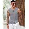 imageRuncati Mens Knit Sleeveless Tank Tops Casual Hollow Out T Shirts Beach Summer See Through TopsGrey