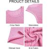 imageRuncati Mens Knit Sleeveless Tank Tops Casual Hollow Out T Shirts Beach Summer See Through TopsPink