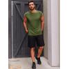 imageRuncati Mens Sleeveless Tank Tops Crewneck Casual Workout Gym Cut Off Muscle Fit T ShirtArmy Green
