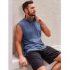 imageRuncati Mens Sleeveless Tank Tops Crewneck Casual Workout Gym Cut Off Muscle Fit T ShirtBlue