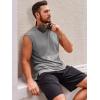 imageRuncati Mens Sleeveless Tank Tops Crewneck Casual Workout Gym Cut Off Muscle Fit T ShirtGrey