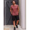 imageRuncati Mens Sleeveless Tank Tops Crewneck Casual Workout Gym Cut Off Muscle Fit T ShirtWine Red