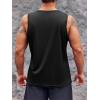imageRuncati Mens Sleeveless Workout Tank Tops Athletic Muscle Gym T Shirts with PocketsBlack